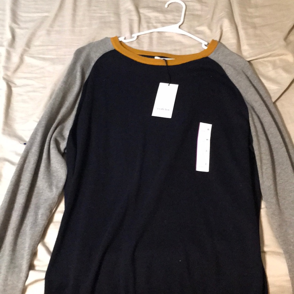 Blue and grey sweater